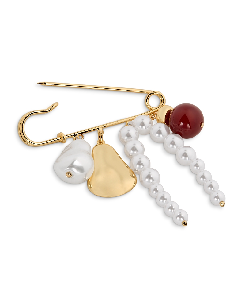 Aqua Beaded Brooch - Exclusive