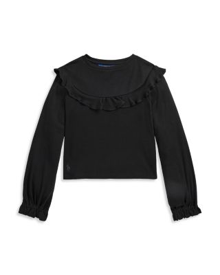 Girls' Ruffled Cotton Modal Top - Big Kid