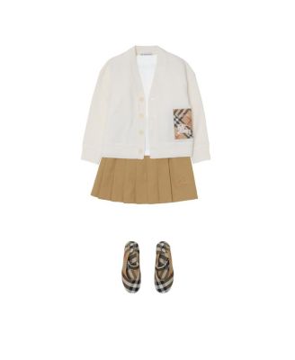  Check Label Wool Cardigan - Baby