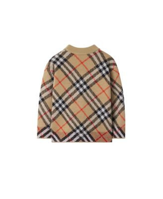  Check Wool Cardigan - Baby