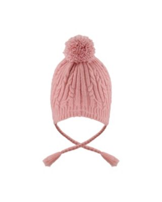 Girls' Lined Winter Hat with Pompom - Little Kid, Big Kid