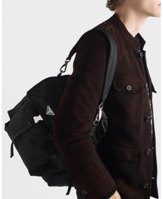  Explore Re-Nylon and Leather Backpack