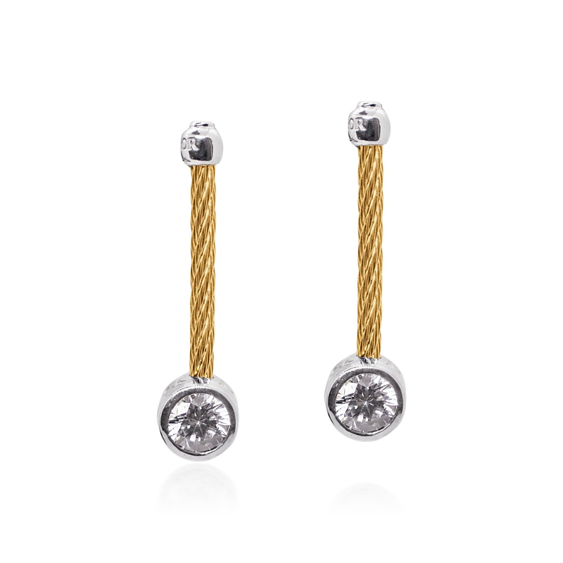 Alor Day Diamonds Round Drop Earrings, 1.00 Tcw Lab Grown Diamonds