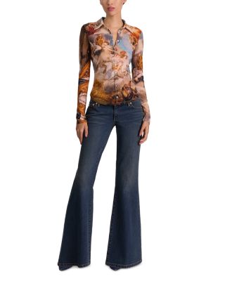 Jade Open Neck Mesh Top