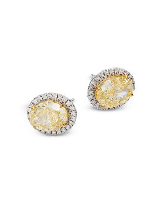 Luxe Collection Certified Lab Grown Diamond Earrings in 14K White & Yellow Gold, 3.14 tcw