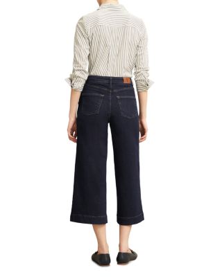 Brinley High Rise Cropped Wide Leg Jeans in Indigo
