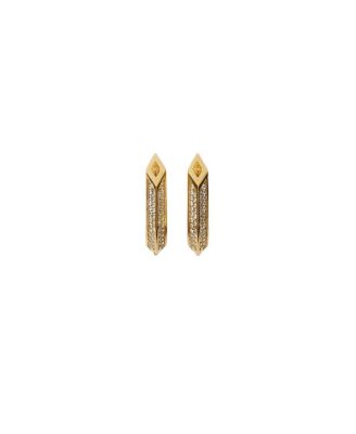 Hollow Spike Pave Earrings