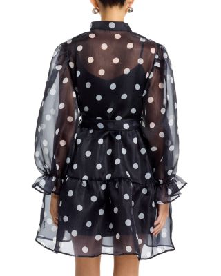 Sheer Puff Sleeve Midi Dress