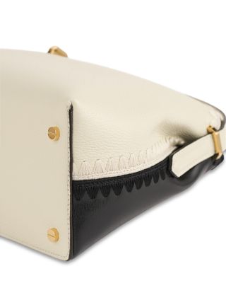 T-Lock Embroidered Edge Convertible Top Handle Bag