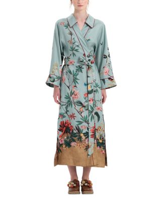 Midnight Silk Wrap Dress