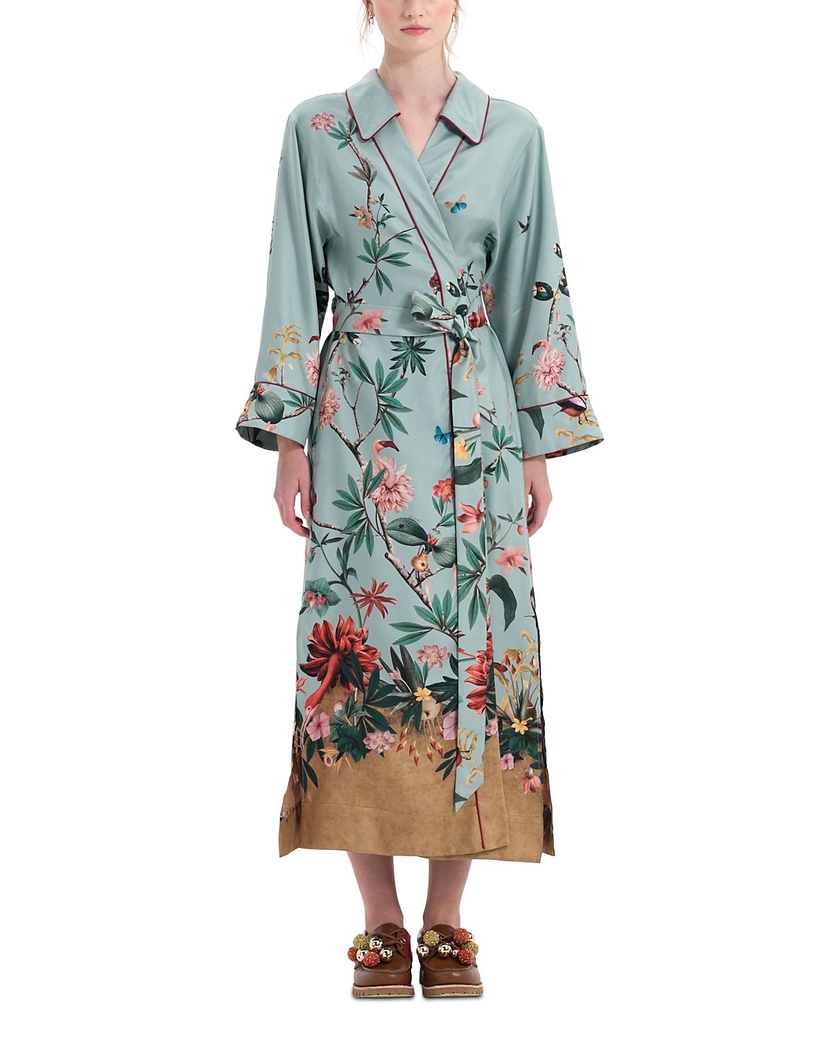 La DoubleJ Midnight Silk Wrap Dress