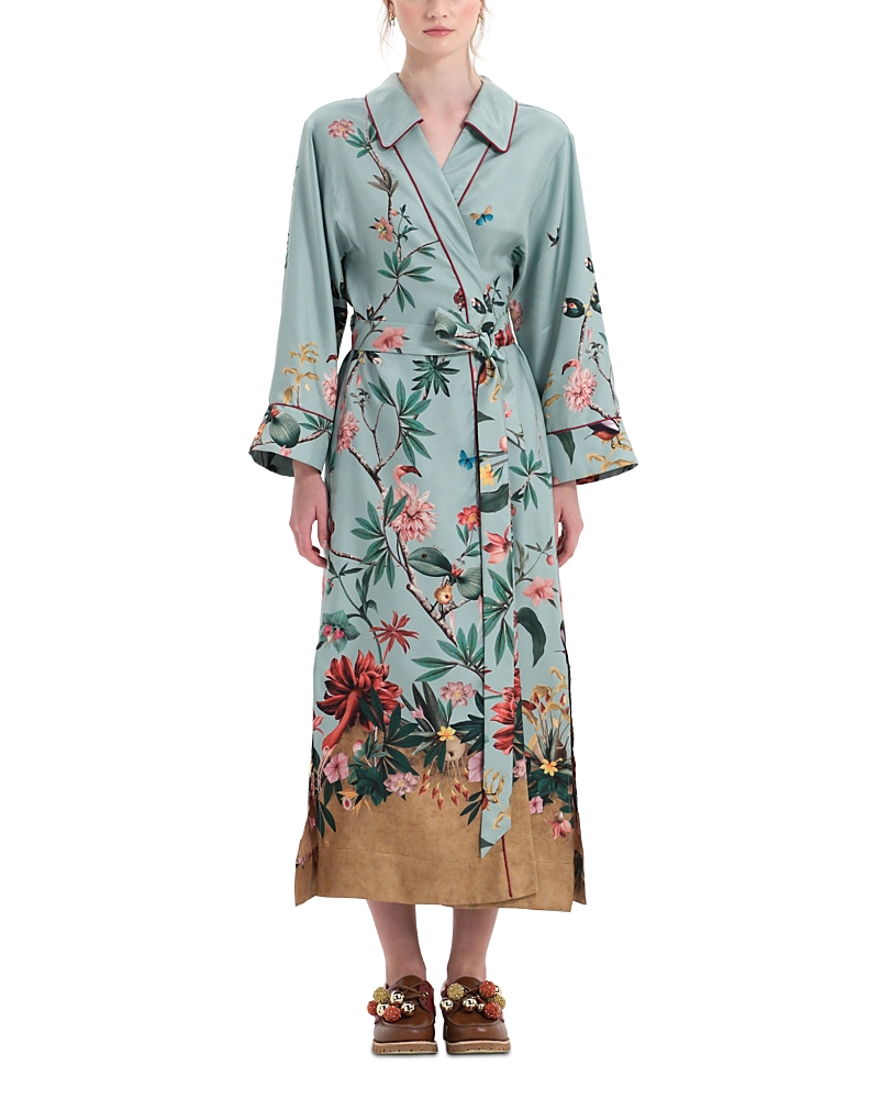 La DoubleJ Midnight Silk Wrap Dress