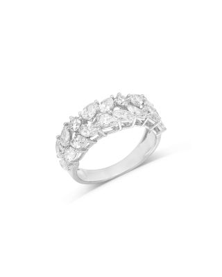 Luxe Collection Certified Lab Grown Diamond Mixed Cut Band in 14K White Gold, 2.0 tcw