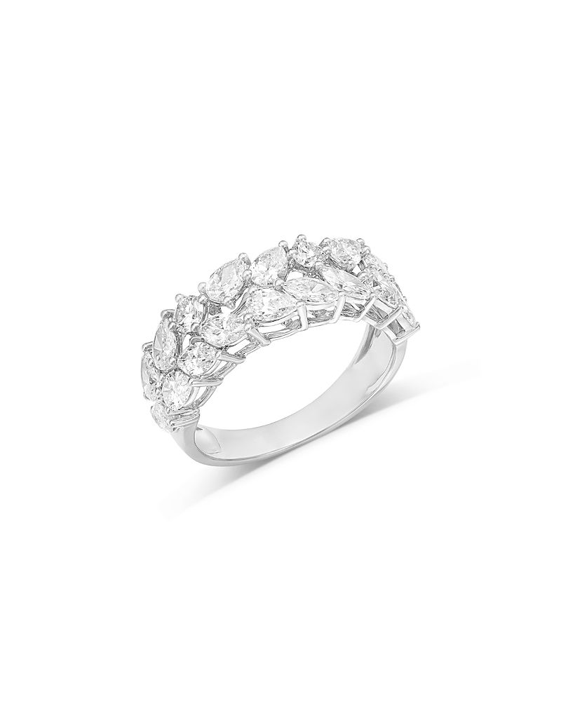 Bloomingdale's Fine Collection Luxe Collection Certified Lab Grown Diamond Mixed Cut Band in 14K White Gold, 2.0 tcw