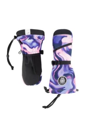 Deux par Deux Girls' Winter Mittens Teknik Marble - Little Kid, Big Kid