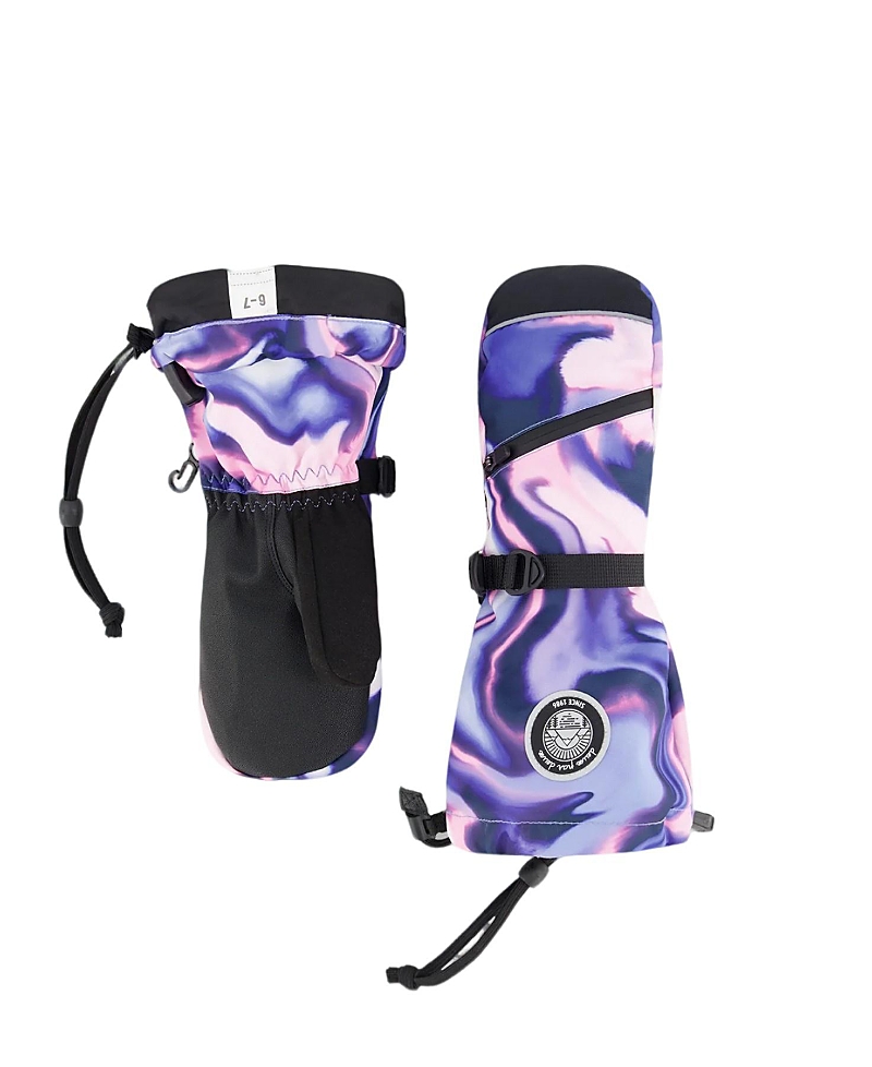 Deux par Deux Girls' Winter Mittens Teknik Marble - Little Kid, Big Kid