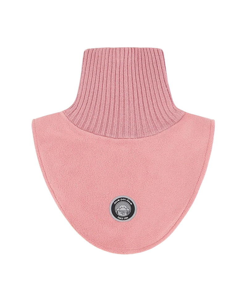 Deux Par Deux Girls' Polar Fleece And Knit Neckwarmer - Little Kid, Big Kid In Pink