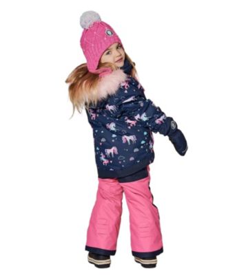  Girls' Lined Peruvian Knit Hat with Pompom - Little Kid, Big Kid