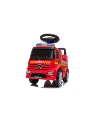  Unisex Mercedes Antos Kids Fire Truck 1-Seater Push Car - Ages 2-4