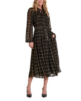 Print Long Sleeve Dress