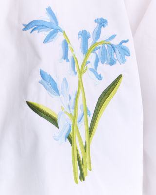 Flower Embroidered Shirt