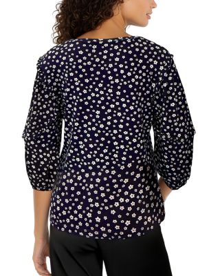 Scoop Neck Ruffle Sleeve Top