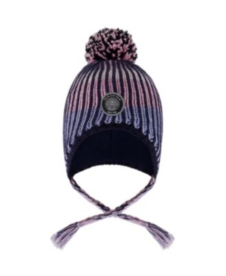 Girls' Lined Peruvian Knit Pompom Hat - Baby, Little Kid, Big Kid