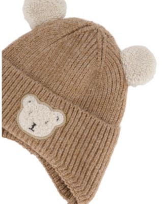  Unisex Lined Winter Knit Hat with Ear Flaps - Baby, Little Kid