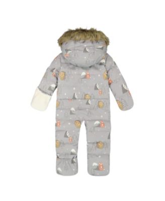  Unisex One-Piece Snug Snowsuit Bear Designed for Car Seat