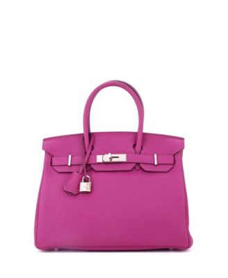Birkin 30 Handbag Pink Togo with Palladium Hardware