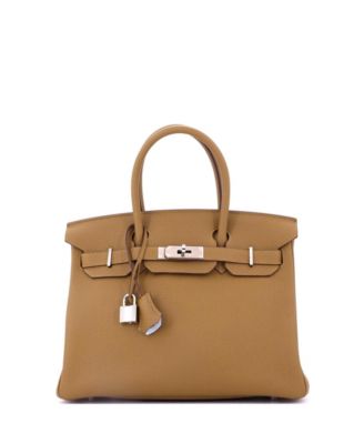 Birkin 30 Handbag Verso Togo with Palladium Hardware