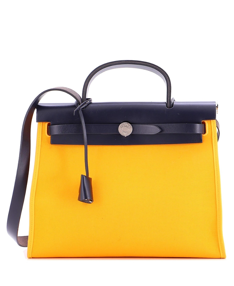 Pre-owned Pre-owned Hermes Hermes 31 Herbag Zip Leather And Toile