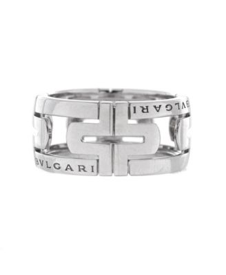  11mm Parentesi Band Ring 18K White Gold