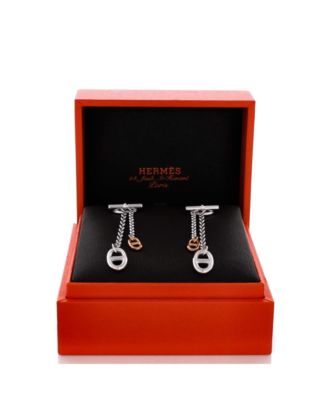 Medium New Farandole Drop Earrings Sterling Silver and 18K Rose Gold
