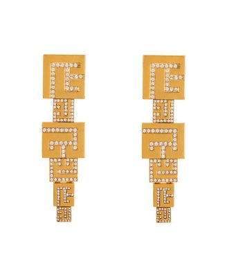  3D Pb Pendant Earrings with Crystals