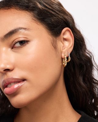 Two Tone Gold Brynley Hoops