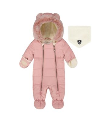 Girls' One-Piece Layette Snowsuit Designed for Car Seat - Baby
