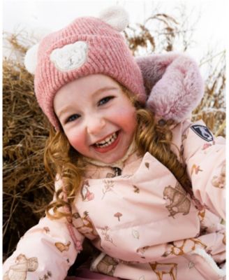  Girls' Lined Winter Knit Hat with Ear Flaps - Baby, Little Kid