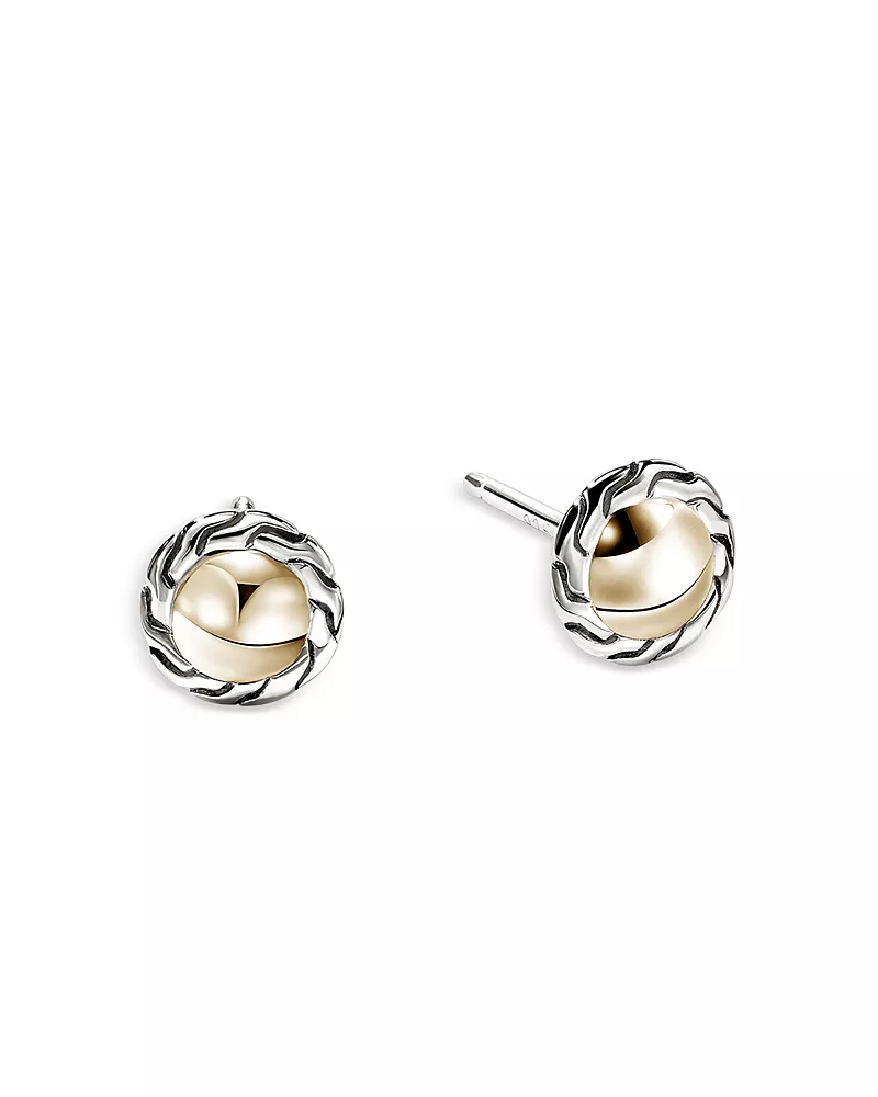 John Hardy 14K Yellow Gold & Sterling Silver Jh Essentials Stud Earrings