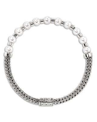 Sterling Silver JH Essentials Cultured Freshwater Pearl Chain Bracelet