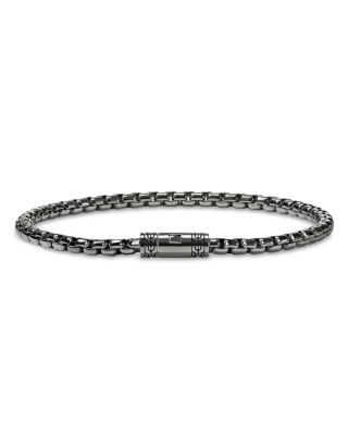 Dark Silver Box Chain Bracelet