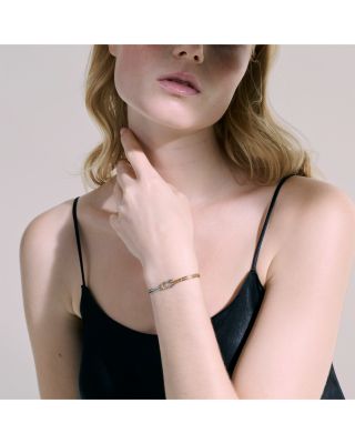 Silver & 14K Yellow Gold Love Knot Bracelet