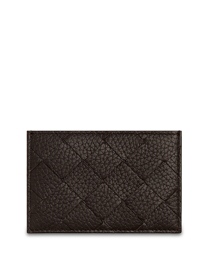 Bottega Veneta Intrecciato Credit Card Case In Brown