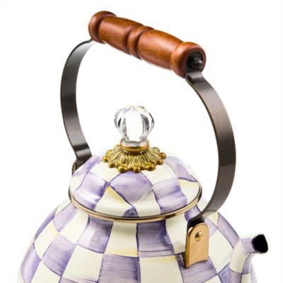 Violet Check 3 Quart Tea Kettle