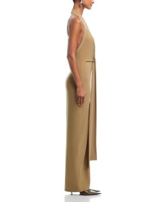 Tie Front Halter Gown