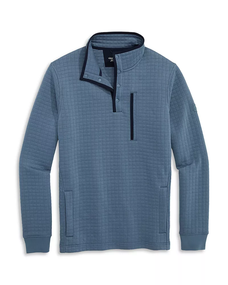 Vineyard Vines Men's Quilted Navigator Quarter Snap Sweatshirt