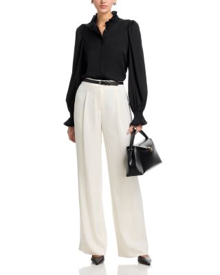 Harley Silk Blend Ruffle Blouse