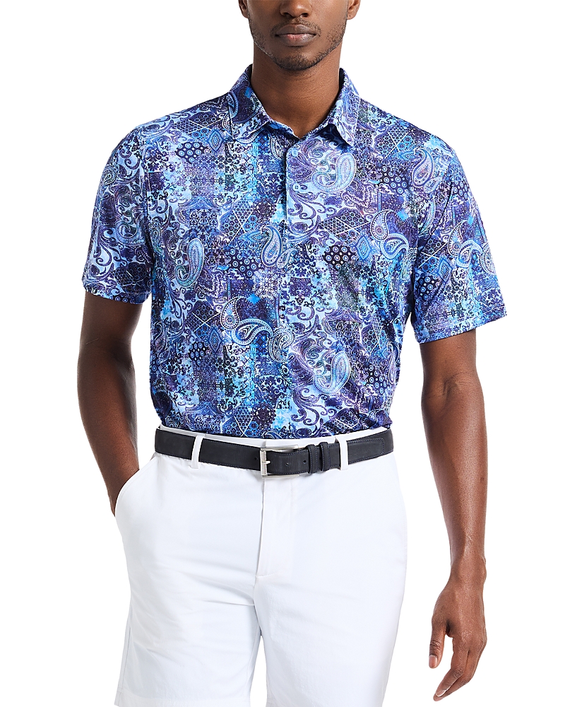Robert Graham Men's Brettman Short Sleeve Knit Polo Shirt