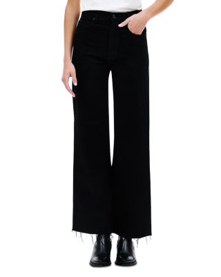 Grace High Rise Wide Leg Jeans in Jet Black