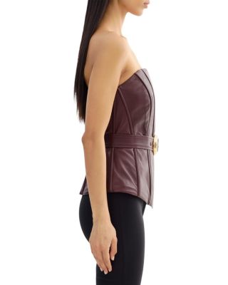 Leather Belted Corset Top